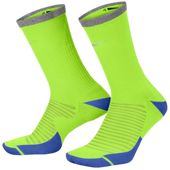 NWT Nike Spark Cushioned Crew Yellow Running Socks - Picture 1 of 6